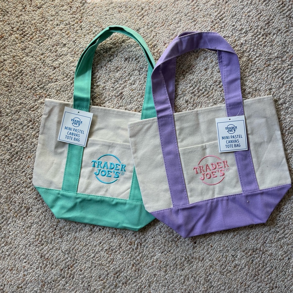 Trader Joe’s Mini Pastel Canvas Totes (set of 2)